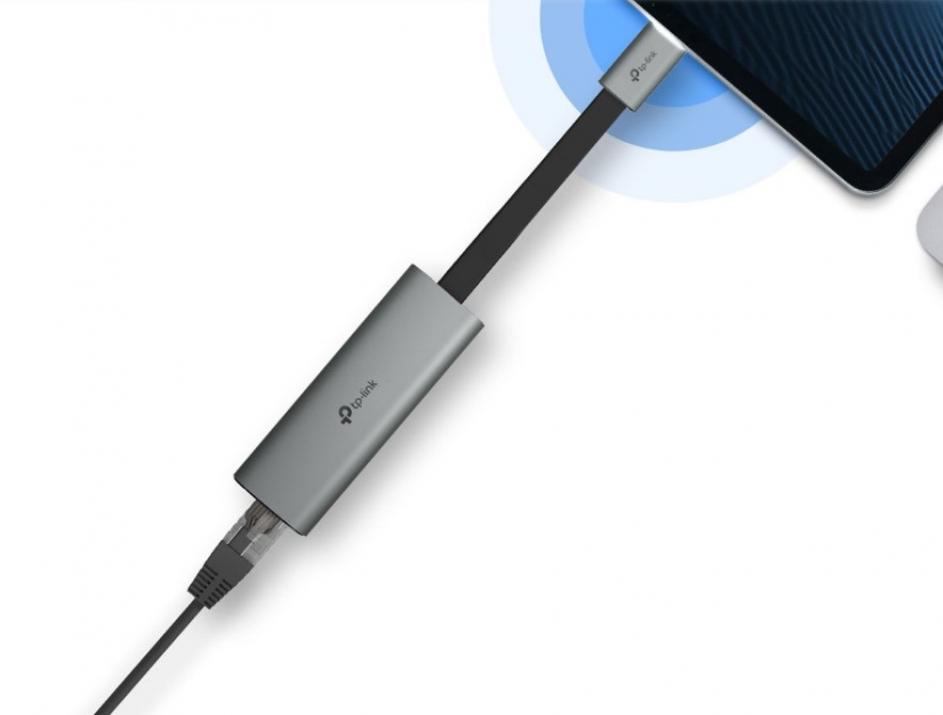 Adattatore Ethernet USB-C TP-Link UE302C – 2.5 Gigabit, Plug&Play, In Alluminio, Compatibile Con Windows, Mac, IPad, Chrome, Linux E IOS
