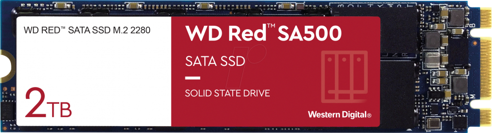 Western Digital Red SA500, 2TB, M.2 SATA, 2280 | WDS200T1R0B 1