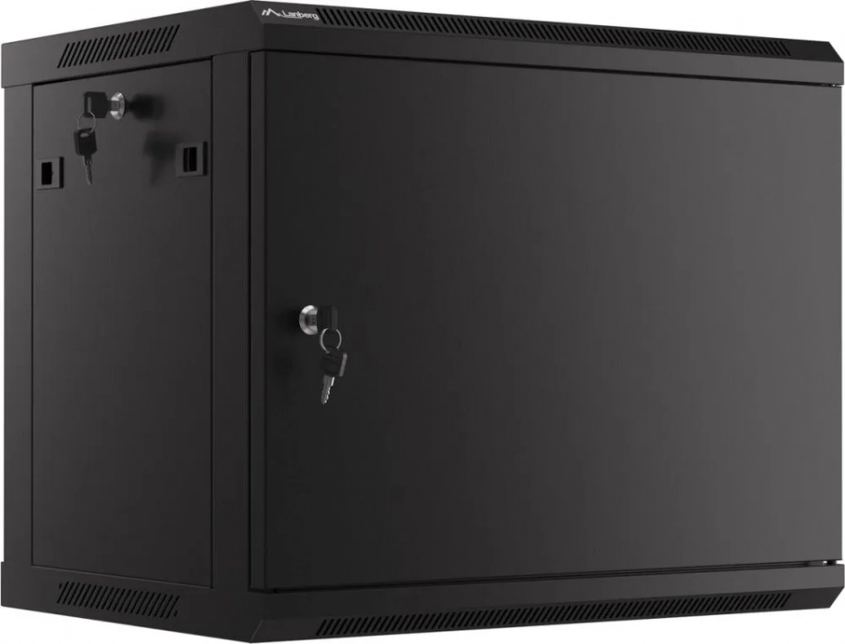 Комуникационен шкаф за стена Lanberg 19" 9U (600x450), Черен | WF01-6409-00B 1