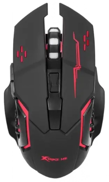 Безжична геймърска мишка Xtrike ME GW-601, RGB, Черна  1