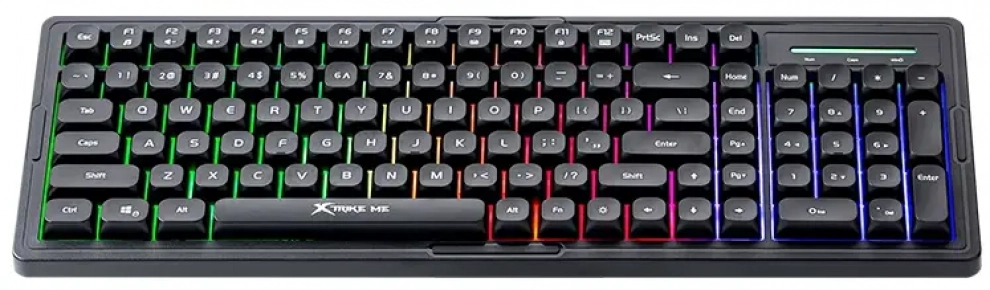 Геймърска клавиатура Xtrike ME KB-309 BK, Rainbow, мембранна, Черна 1