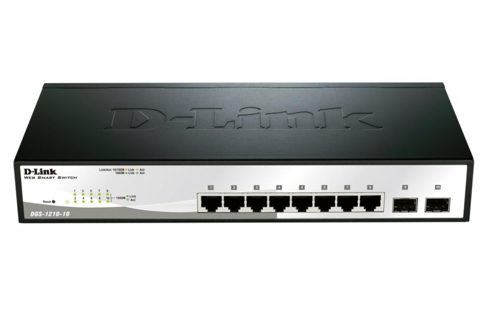 D-Link 10-Port Gigabit Smart Switch with 2 SFP ports