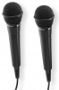 Комплект микрофони Hama Karaoke, 2 броя, Черни | 46002 3