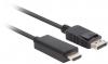 Кабел Lanberg display port V1.1(м) към  HDMI(м), 1.8m, Black | CA-DPHD-11CC-0018-BK 2