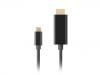 Кабел Lanberg USB-C (M) към HDMI(M) 2.0, 0.5 м, Черен | CA-CMHD-10CU-0005-BK 2