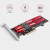 Контролер Axagon PCEM2-ND, PCI Express 2 x M.2 NVME x8  3