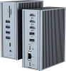 Професионална Докинг станция Qhou 16 in 1 USB C Hub,3x HDMI, Ethernet, 100W PD, 3.5mm Audio, 2x USB A, USB C 10Gbps, SD/TF for Mac Pro/Air, Сива 1