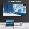 Професионална Докинг станция Qhou 16 in 1 USB C Hub,3x HDMI, Ethernet, 100W PD, 3.5mm Audio, 2x USB A, USB C 10Gbps, SD/TF for Mac Pro/Air, Сива 3