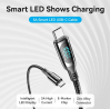 Кабел Vention USB Type-C 2.0 М/М, LED display, 1.2м, Черен | TAYBAV 3