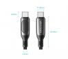 Кабел Vention USB Type-C 2.0 М/М, LED display, 1.2м, Черен | TAYBAV 2