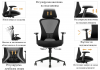 Ергономичен офис стол Ergonomee Fortuna - Черен 6