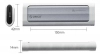 Външна кутия за SSD диск Orico  AXM2S-G2-V1, за M.2 NVMe/SATA, Сива 3