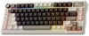 Безжична геймърска механична клавиатура Royal Kludge L75, Cream switch, RGB, Бежова/Кафява 2