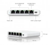 Суич Ubiquiti Flex Mini 2.5G, 5-портов, Бял | USW-Flex-2.5G-5 6