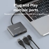 HDMI Докинг + хъб BE HD301, 3-портов, USB-C 3.0, HDMI 4K/60HZ, Сив 3