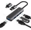 USB хъб BE HC402, 4-портов, USB-C/A 3.0, Сив 3