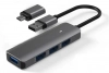 USB хъб BE HC402, 4-портов, USB-C/A 3.0, Сив 2