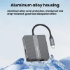 USB хъб BE HP706, 7-портов, USB-C 3.2 Gen 2, DisplayPort, HDMI 4K/60Hz, RJ-45, Сив 4