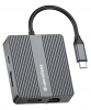 USB хъб BE HP706, 7-портов, USB-C 3.2 Gen 2, DisplayPort, HDMI 4K/60Hz, RJ-45, Сив 1