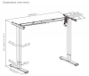 Електрическо регулируемо бюро Lumi S14-22RE, 120 x 60 см - Бяло 8