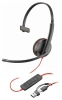 Моно слушалка HP Poly Blackwire C3210, USB-C/А, Черна | 8X214AA 1
