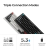Безжична геймърска механична клавиатура Keychron Q1 Ultra 8K, Keychron Silk POM Banana Switch, RGB, Черна | Q1U-M4 3