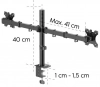 Регулируема стойка за 2 мониторa Hama, 13"-35", до 24кг, Черна | 220903 10