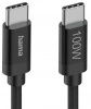 Кабел Hama Fabric, USB-C M/M, 100W, 3 м, Черен | 201749 3