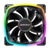 Комплект вентилатори Montech AX120 PWM, 120mm, ARGB, 6X6 Fan Hub, Black, 3 броя 2