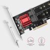 Контролер Axagon PCEM2-ND, PCI Express 2 x M.2 NVME x8  2
