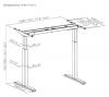 Основа за електрическо регулируемо бюро Lumi M06-22DE-AI Dual-Motor, 100-170 x 60 см, Чернa 8