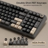 Геймърска механична клавиатура Royal Kludge R98 PRO, Creamy switch, RGB, Черна 6