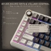 Безжична геймърска механична клавиатура Royal Kludge L75, Cream switch, RGB, Бежова/Кафява 5