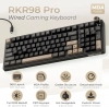 Геймърска механична клавиатура Royal Kludge R98 PRO, Creamy switch, RGB, Черна 2