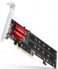 Контролер Axagon PCEM2-ND, PCI Express 2 x M.2 NVME x8  1