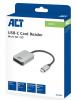 Четец за карти памет ACT AC7056, SD/micro SD, USB Type-C, Сив 3