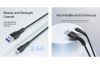 Зарядно за телефон Awei C15M-EU, 10W, Fast Charge, 2 x USB-A, с включен кабел, Черен 7