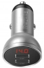 Зарядно за кола Baseus CCBX-0S с дисплей и 2 x USB-A, 24W, Сиво 3