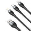 Кабел Baseus Flash Ⅱ USB-A към M+L+C 66W, 1.2м, Черен | CASS040001 2