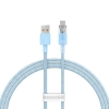 Кабел за зареждане Baseus Explorer, USB Type-A към USB Type-C, 100W, 2м, Син | CATS010503 1