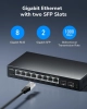 Суич Cudy GS108ES2, 8-портов, Gigabit, Easy-Managed, 2xSFP слота, Черен 3