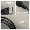Кабел Axagon RVD-HI20C2, DisplayPort към HDMI, 4K/60Hz, 1.8м, Черен 3