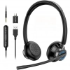 Слушалки New Bee H361 Call Center, CVC шумопотискане, Черни  USB A+C 2