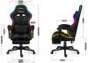 Геймърски стол HUZARO FORCE 4.7 RGB Mesh с подвижна опора за крака - Черен 16