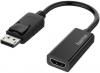 Адаптер Hama 200335, DisplayPort мъжко към HDMI женско, Черен 1