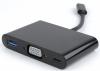 USB хъб Cablexpert USB-C to 3-in-1 charging + VGA + USB3 adapter, Черен | A-CM-VGA3in1-01 1