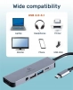 Докинг станция CablExpert A-CM-COMBO5-02,  5-in-1 multi-port, USB 3.1 Gen 1 Type-C, 87W PD, Сива 3