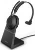Безжична Bluetooth моно слушалка + стойка Jabra EVOLVE2 65, UC, Link380, USB-C, Черна | 26599-889-889 1