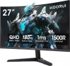 Геймърски монитор KOORUI 27E6QCA, 27" VA QHD (2560 x 1440), 180Hz, Curved, Free-sync, G-sync, Черен | 27E6QCA 1