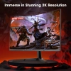 Геймърски монитор KOORUI 27E6QCA, 27" VA QHD (2560 x 1440), 180Hz, Curved, Free-sync, G-sync, Черен | 27E6QCA 6